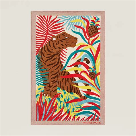 Tigre a l'Ananas beach towel 